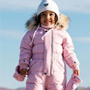 Pink Deux par Deux Baby Snowsuit, 6-9 Months